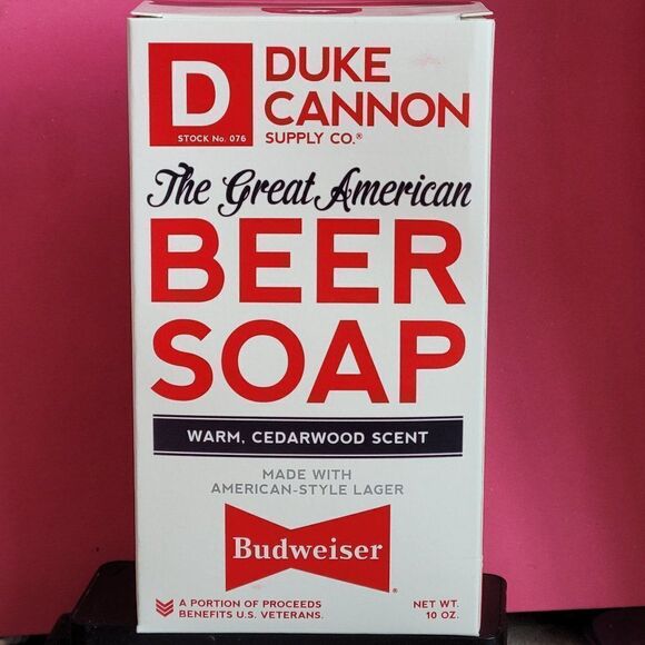 GREAT AMERICAN BEER SOAP - MADE WITH BUDWEISER 10 OZ BAR - Picture 3 of 3
